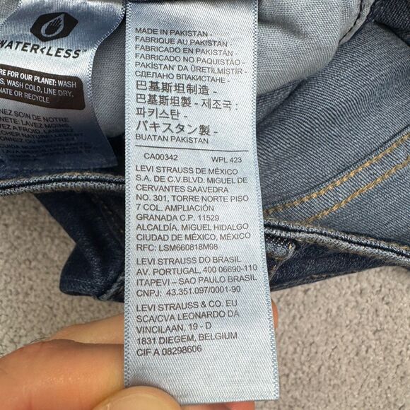 Levi's 725 High Rise Bootcut Denim Jeans Womens 26x30 Dark Wash Stretch Casual - Picture 6 of 15